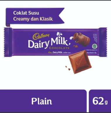 Promo Harga Cadbury Dairy Milk Original 62 gr - Blibli