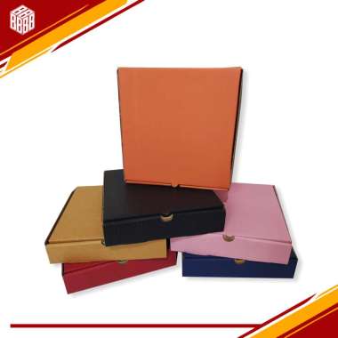 Box LD 21 x 21 x 5 cm, Kardus/Baju/Karton/Hampers/Sweetpack/hampers/Box kado/Gift Box hitam