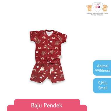 LIBBY Stelan Baju Pendek Anak Kecil Motif Animal Wildness (1stel) S Croco Giraffe