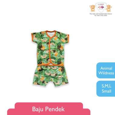 LIBBY Stelan Baju Pendek Anak Kecil Motif Animal Wildness (1stel) M Jungle