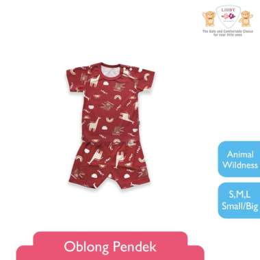 LIBBY Stelan Oblong Pendek Motif Animal Wildness (1 stel) XXL Croco Giraffe