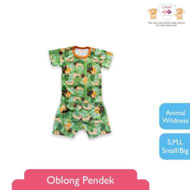 LIBBY Stelan Oblong Pendek Motif Animal Wildness (1 stel) XXL Jungle