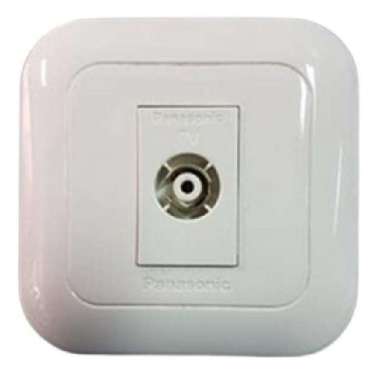 PANASONIC Stop TV Putih WEJ Series SET/ Stop kontak TV Panasonic Putih
