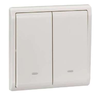 SCHNEIDER PIENO Saklar Double 2 GANG White Putih MINIMALIS