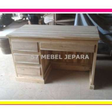 Meja kerja kantor jati meja guru laci kayu jati mentahan