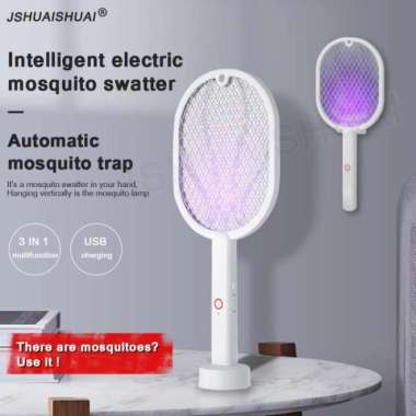 Raket Nyamuk Listrik Perangkap Nyamuk elektrik Mosquito killer - pendek 100 % ORIGINAL Multicolor