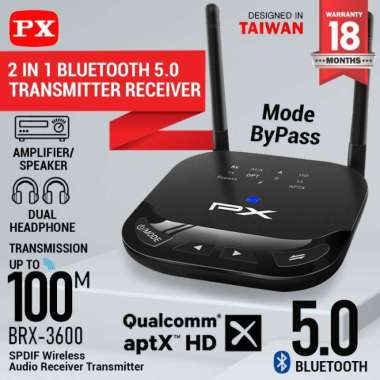 Receiver Bluetooth Transmitter Audio 5.0 HD stereo 2in1 PX BRX-3600