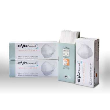 Evo Plusmed Masker Medis 5ply 4D [1 box/ 20 pcs] -white