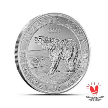 RCM Koin Perak Canada Polar Bear 2020 - 1/2 oz silver coin