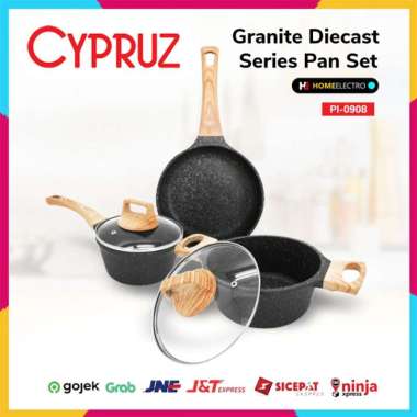 Cypruz PI-0908 Granite Diecast Series Pan Set Cypruz 5 Pcs Paket Panci