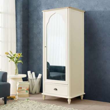 iFURNHOLIC Marsha Wardrobe 1 Doors I I Lemari Pakaian 1 Pintu I Lemari Pintu Kaca I Kabinet Baju Kla