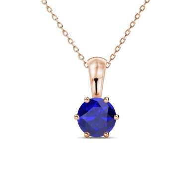 Galaxy Stone Pendant Rose Gold - Kalung Kristal by Her Jewellery Majestic Blue
