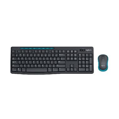 Logitech MK275 Wireless Multimedia Combo Keyboard & Mouse - Hitam Hitam