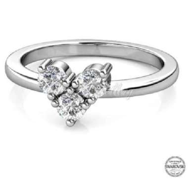 Troika Ring - Cincin Crystal by Her Jewellery - Rose Gold 5