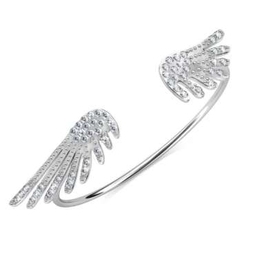 Wings Bangle RoseGold - Gelang Crystal by Her jewellery White Gold