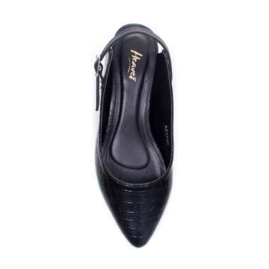 Heaves - Sepatu Hak Tahu Wanita 2cm Lucca Black Croco - Sepatu Hak Wanita Premium 36 Black