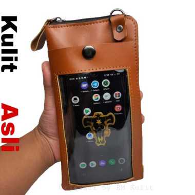 Tas HP Selempang Kulit Asli Plus Dompet Slingbag Mini Random