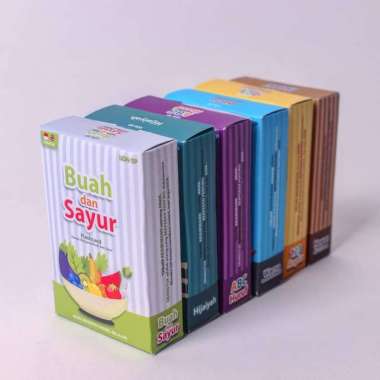Flashcard Kartu Pintar Belajar Balita Huruf Hijaiyah Angka Buah Sayur - Flash Card - Konsep Studio P