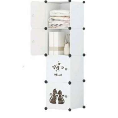 lemari plastik portable 4pintu cat