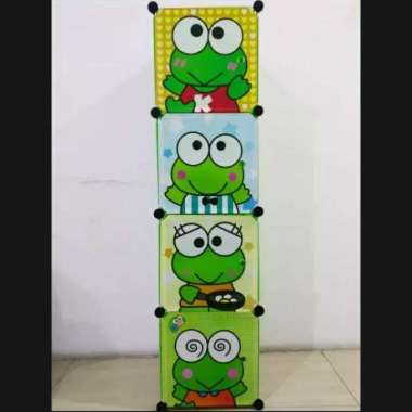 lemari plastik portable 4pintu keropi