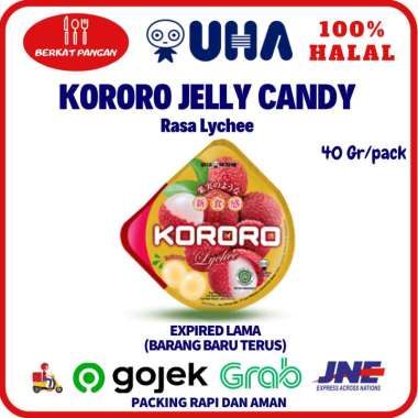 KORORO UHA Jelly candy Grape/ Muscat/ Strawberry/ Peach / Lychee 40 gr Lychee