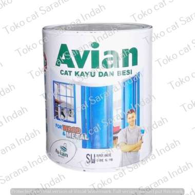 AVIAN - WHITE CAT KAYU DAN BESI BERKUALITAS CAT BESI CAT KAYU CAT FURNITUR RUMAH CAT KAYU PINTU CAT 