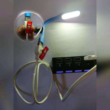 LAMPU LED AQUARIUM SOLITER MINI LAMPU BACA EMERGENCY USB MULTIFUNGSI SET LAMPU KABEL USB Saja. Tanpa adaptor
