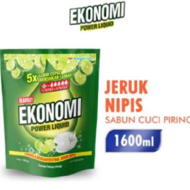 Promo Harga Ekonomi Pencuci Piring Power Liquid Jeruk Nipis 1600 ml - Blibli