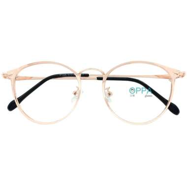 Oppa Glasses OPPA OP29 RGBL Korea Frame Bulat Kacamata Unisex - Rosegold Black