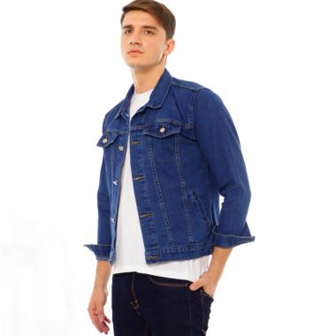 Hipster Jaket Jeans Pria M BIRU DONGKER
