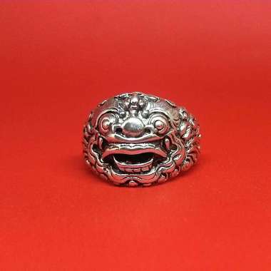Cincin Ring Perak Silver Bali Lebar Ukir Barong Lebar Asli 925 Pria Laki Wanita Keren Elegan Custom