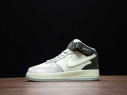 grey air force ones mid