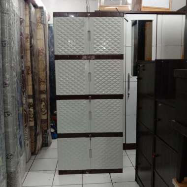 lemari pakaian plastik 4 susun jumbo kunci ORIGINAL 100 % Multicolor
