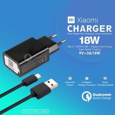CHARGER XIAOMI MICRO FAST CHARGING 18W 150CM MDY08EL