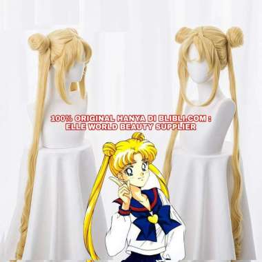 WIG COSPLAY ANIME SAILORMOON SAILOR MOON USAGI TSUKINO WIG USAGI TSUKINO SAILORMOON BLONDE WIG PRINC