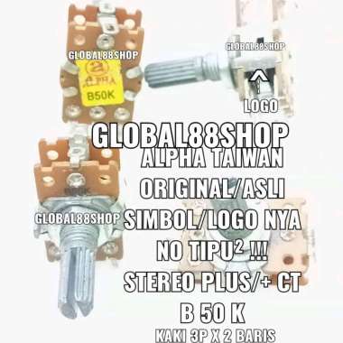 TRIMPOT VARIABLE POTENSIO STEREO PLUS CT B50K+CT B 50K ALPHA TAIWAN ORIGINAL/ASLI