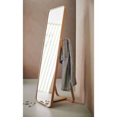 standing mirror ikea cermin badan full body jati solid 180x50 natural