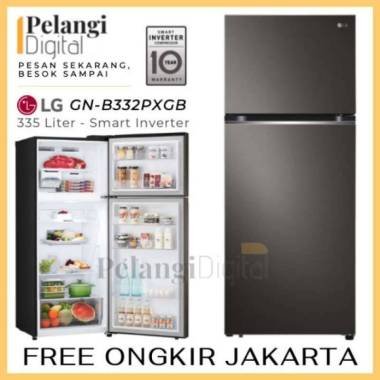 LG B332PXGB Kulkas Dua 2 Pintu Smart Inverter Linear Cooling 335 Liter
