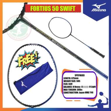 MIZUNO FORTIUS 50 SPIRIT / RAKET MIZUNO / RAKET BADMINTON ORIGINAL PAKET 1