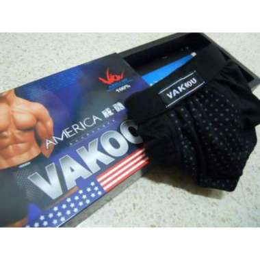 Celana boxer celana dalam pria vakoou original Hitam L