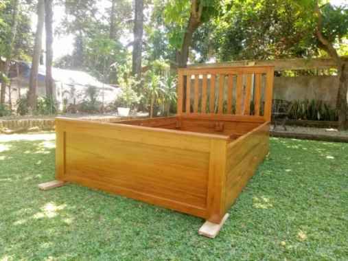 Dipan Divan Split 3 Laci / drawer 120x200 cm Kayu Jati - Natural