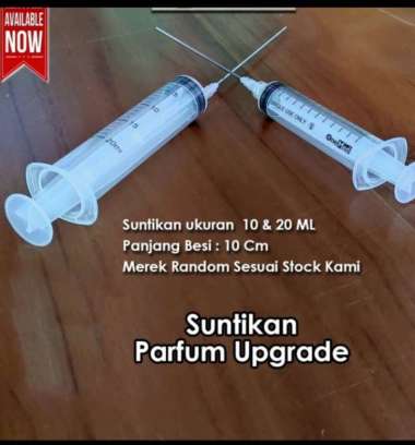 suntikan upgrade 10ml/duntikan parfum + jarum besi upgrade