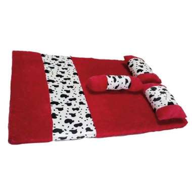 Kasur Bulu Rasfur Lipat Lantai Karakter Genesis Minimalis Uk.180x120x6 Merah Cow
