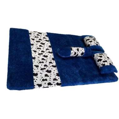 Kasur Bulu Rasfur Lipat Lantai Karakter Genesis Minimalis Uk.180x120x6 Biru Cow