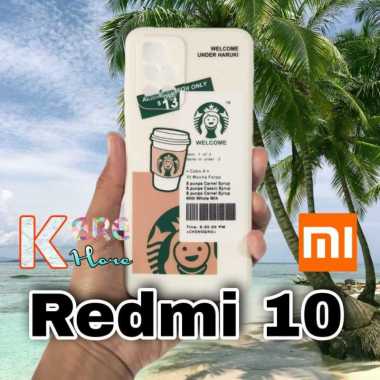 CASE REDMI 10 SQUARE EDGE SOFTCASE STARBUCKS REDMI 10 Cream