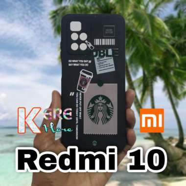 CASE REDMI 10 SQUARE EDGE SOFTCASE STARBUCKS REDMI 10 Hitam