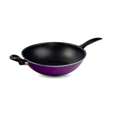 Kirin Nafiri Wok Teflon Wajan Penggorengan 28cm Ungu