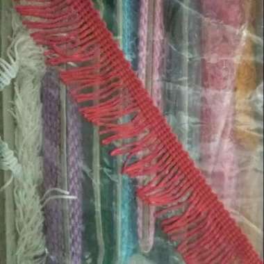 PITA TALI TIRAI RUMBAI MERAH LAMPION Rumbai Tirai