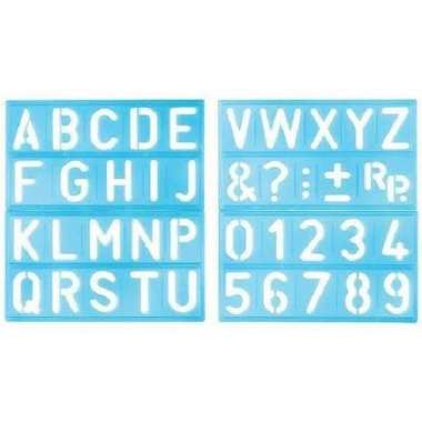PENGGARIS HURUF LETTERING STENCIL 4 CM HA 430