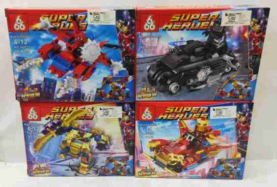 Bricks Block Super Heroes Superhero Avengers 4in1 Robot 66031